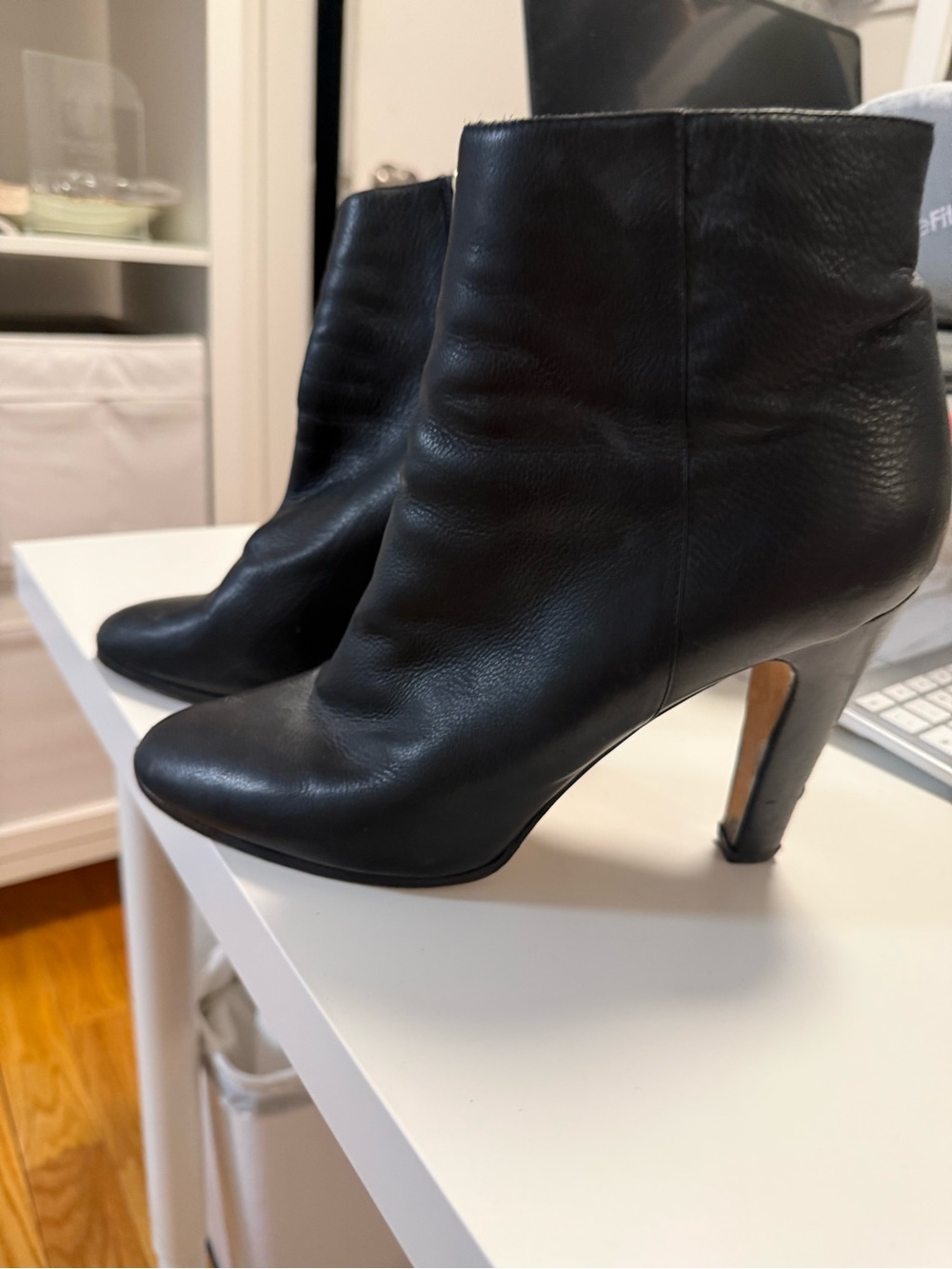 Jimmy Choo Classic Black Leather Pointed Ankle Booties